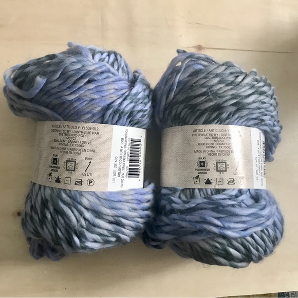 3 Skeins Loops & Threads Yarn Facets 2 Pacific Opal 1 Violet Opal Bulky Roving - Picture 2 of 11